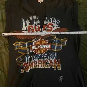 VINTAGE! Harley-Davidson black tshirt - sleeveless, authentic vintage - small